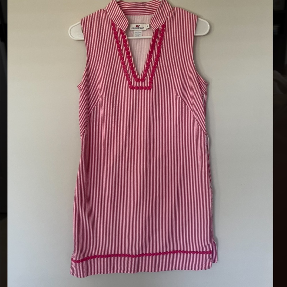 Pink Seersucker Vineyard Vines Dress